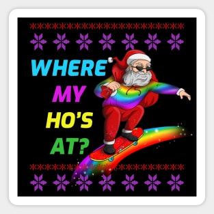 Proud Santa Rainbow Christmas Magnet